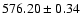 $576.20\pm0.34$