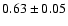 $0.63\pm0.05$