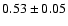 $0.53\pm0.05$
