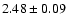 $2.48\pm0.09$