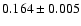 $0.164\pm0.005$