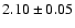 $2.10\pm0.05$