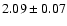 $2.09\pm0.07$