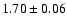 $1.70\pm0.06$