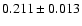 $0.211\pm0.013$