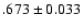 $.673\pm0.033$
