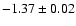 $-1.37\pm0.02$