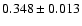 $0.348\pm0.013$