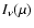 $I_{\nu}(\mu)$