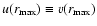$u(r_{\rm max})\equiv v(r_{\rm max})$