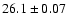 $26.1\pm0.07$