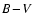 $B\!-\!V$