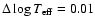$\Delta \log T_{\rm eff} = 0.01$
