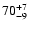$\rm 70^{+7}_{-9}$