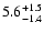 $\rm 5.6^{+1.5}_{-1.4}$