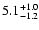 $\rm 5.1^{+1.0}_{-1.2}$