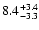 $\rm 8.4^{+3.4}_{-3.3}$
