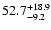 $\rm 52.7^{+18.9}_{-9.2}$