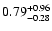 $\rm0.79^{+0.96}_{-0.28}$