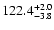 $\rm 122.4^{+2.0}_{-3.8}$