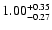 $\rm 1.00^{+0.35}_{-0.27}$