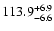 $\rm 113.9^{+6.9}_{-6.6}$