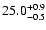 $\rm 25.0^{+0.9}_{-0.5}$