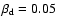 $\beta _{\rm d}=0.05$
