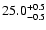 $\rm 25.0^{+0.5}_{-0.5}$