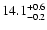 $\rm 14.1^{+0.6}_{-0.2}$