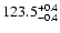 $\rm 123.5^{+0.4}_{-0.4}$