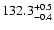 $\rm 132.3^{+0.5}_{-0.4}$