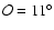 $\mathcal{O}= 11^{\circ}$