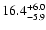 $\rm 16.4^{+6.0}_{-5.9}$