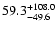 $\rm 59.3^{+108.0}_{-49.6}$
