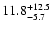 $\rm 11.8^{+12.5}_{-5.7}$