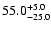 $\rm 55.0^{+5.0}_{-25.0}$