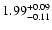 $\rm 1.99^{+0.09}_{-0.11}$