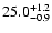$\rm 25.0^{+1.2}_{-0.9}$