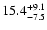 $\rm 15.4^{+9.1}_{-7.5}$