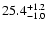 $\rm 25.4^{+1.2}_{-1.0}$