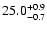 $\rm 25.0^{+0.9}_{-0.7}$