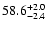 $\rm 58.6^{+2.0}_{-2.4}$