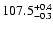 $\rm 107.5^{+0.4}_{-0.3}$