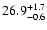 $\rm 26.9^{+1.7}_{-0.6}$