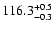 $\rm 116.3^{+0.5}_{-0.3}$