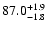 $\rm 87.0^{+1.9}_{-1.8}$