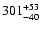 $\rm 301^{+53}_{-40}$