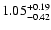 $\rm 1.05^{+0.19}_{-0.42}$