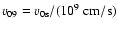${v}_{{\rm09}} = {v}_{{\rm0s}} /(10^9 ~{\rm cm/s})$